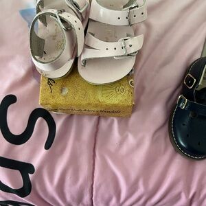 Salt Water Sandals by Hoy Pink Sandals with Buckle Details